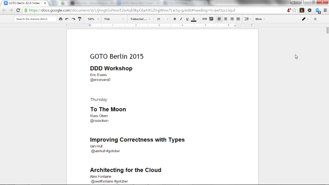GOTO Berlin conference notes